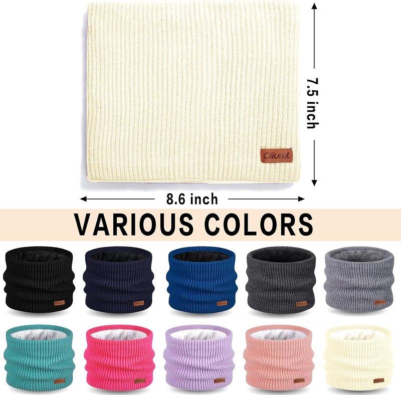Oliumt Kids Neck Warmer Winter Neck Gaiters Knitted Infinity Scarf for Boys Girls Fleece Lined Ski Mask for Cold Weather - Image 5